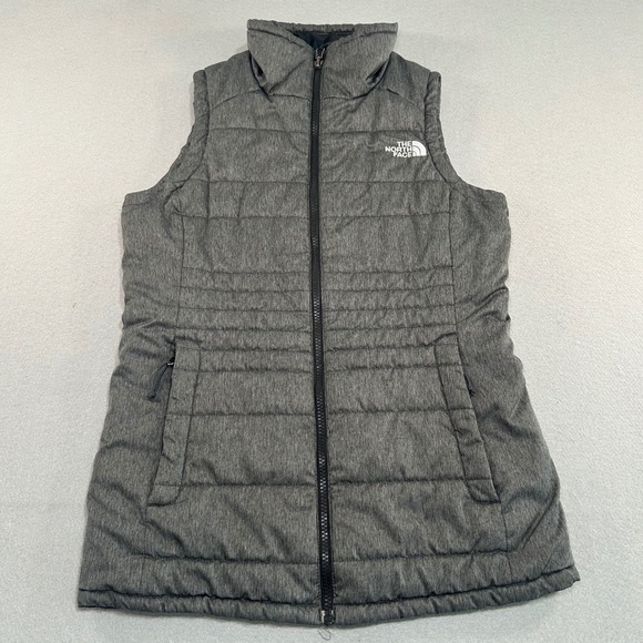 The North Face Jackets & Blazers - The North Face Puffer Vest Women XS Grey Heathered Insulated Full Zip